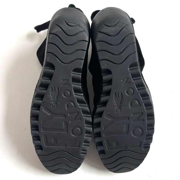 Fly London Yama Suede Wedge Ankle Boots Black Size EU 39 US 8-8.5 - Picture 11 of 16